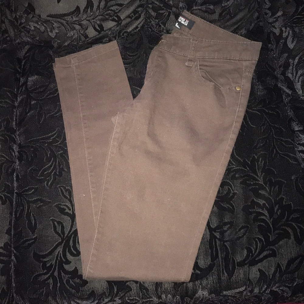 *GENTLY USED* Forever 21 Brown Skinny Jeans